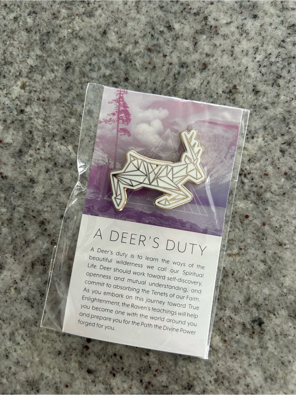 Geometric Animal Enamel Pin Set – Swallow, Deer & Rabbit - Picture 4 of 5